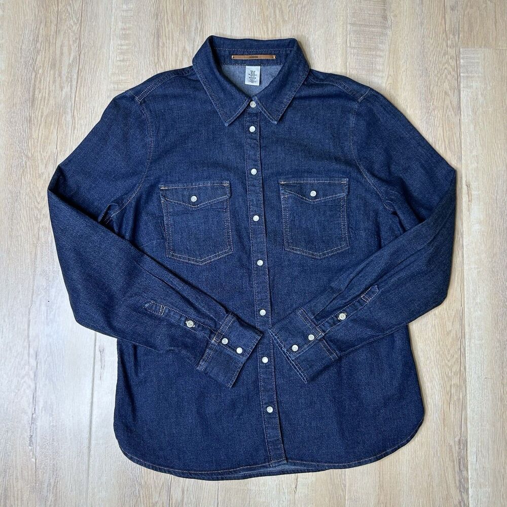 &Denim Women’s Shirt Jean Size 10 Blue
